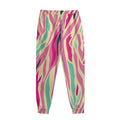 Pastel Zebra Pattern Print Sweatpants
