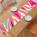 Pastel Zebra Pattern Print Table Runner