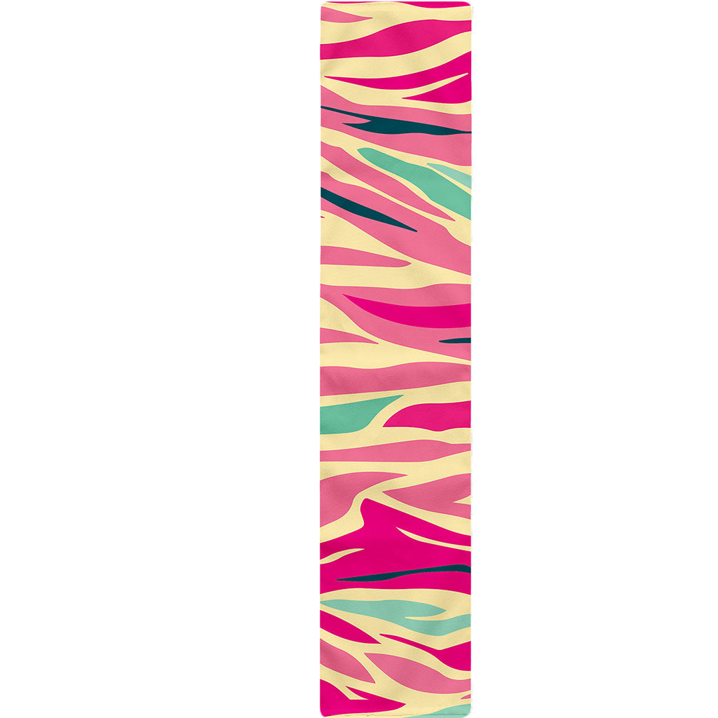 Pastel Zebra Pattern Print Table Runner