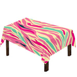 Pastel Zebra Pattern Print Tablecloth