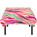 Pastel Zebra Pattern Print Tablecloth