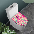 Pastel Zebra Pattern Print Toilet Lid Cover