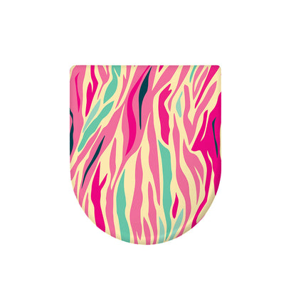 Pastel Zebra Pattern Print Toilet Lid Cover