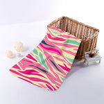 Pastel Zebra Pattern Print Towel