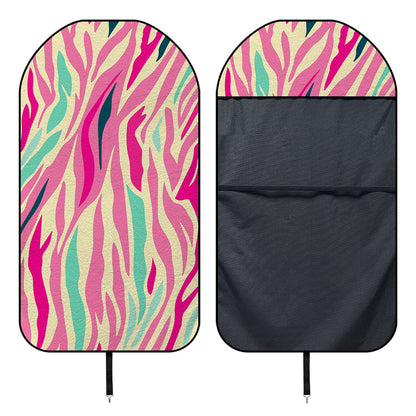Pastel Zebra Pattern Print Waterproof Car Seat Cover