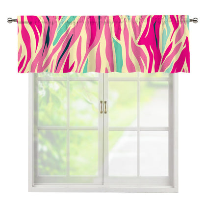 Pastel Zebra Pattern Print Window Valance