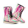 Pastel Zebra Pattern Print Winter Boots