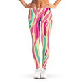 Pastel Zebra Pattern Print Women's Leggings