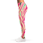 Pastel Zebra Pattern Print Women's Leggings