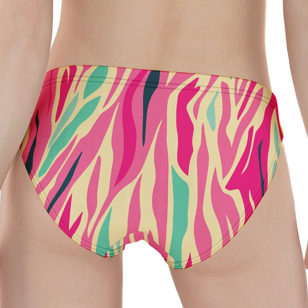 Pastel Zebra Pattern Print Women's Panties