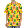Pastel Zig Zag Pineapple Pattern Print Aloha Shirt