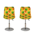 Pastel Zig Zag Pineapple Pattern Print Bar Stool Covers