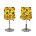Pastel Zig Zag Pineapple Pattern Print Bar Stool Covers