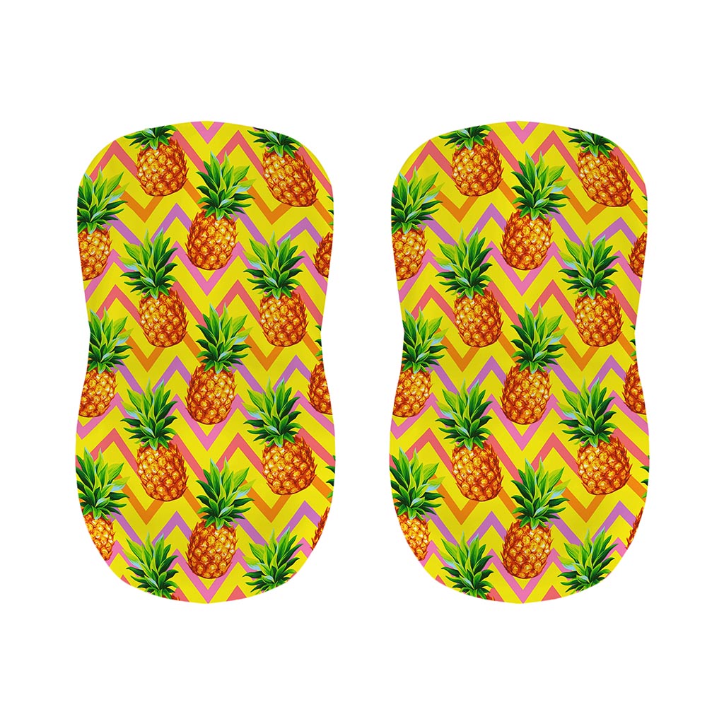 Pastel Zig Zag Pineapple Pattern Print Bar Stool Covers