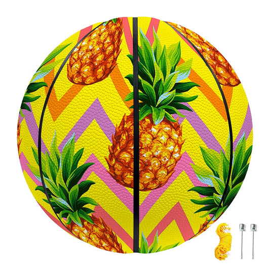 Pastel Zig Zag Pineapple Pattern Print Basketball