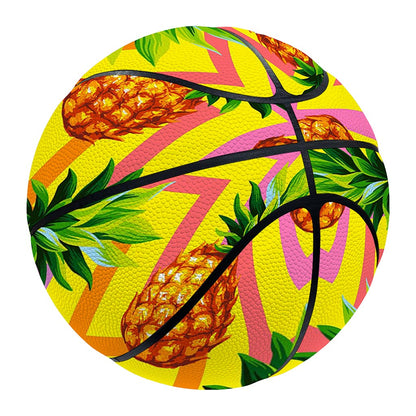 Pastel Zig Zag Pineapple Pattern Print Basketball