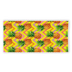 Pastel Zig Zag Pineapple Pattern Print Beach Towel
