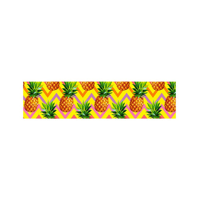 Pastel Zig Zag Pineapple Pattern Print Bed Runner