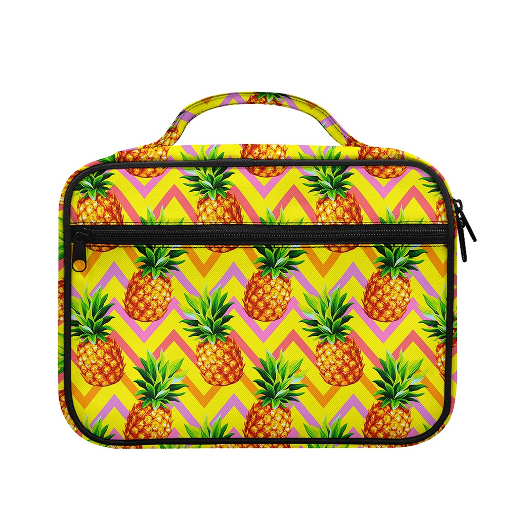 Pastel Zig Zag Pineapple Pattern Print Briefcase Bible Bag