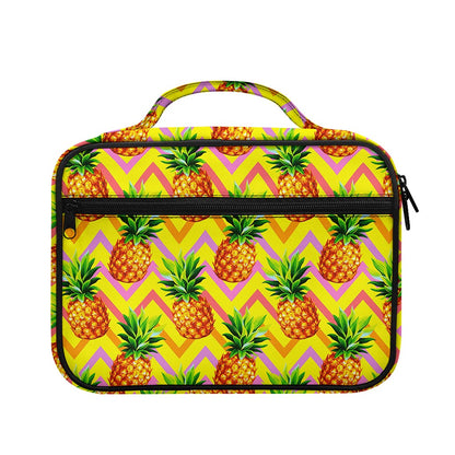 Pastel Zig Zag Pineapple Pattern Print Briefcase Bible Bag