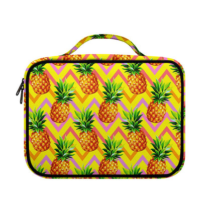 Pastel Zig Zag Pineapple Pattern Print Briefcase Bible Bag