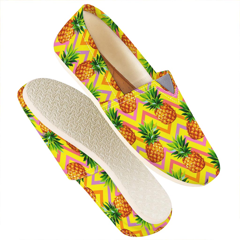 Pastel Zig Zag Pineapple Pattern Print Casual Shoes
