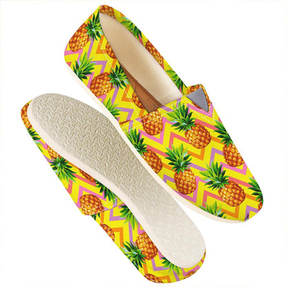 Pastel Zig Zag Pineapple Pattern Print Casual Shoes