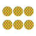 Pastel Zig Zag Pineapple Pattern Print Coaster Set