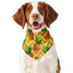 Pastel Zig Zag Pineapple Pattern Print Dog Bandana