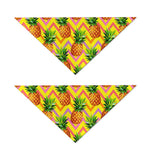 Pastel Zig Zag Pineapple Pattern Print Dog Bandana