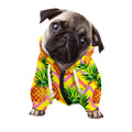 Pastel Zig Zag Pineapple Pattern Print Dog Zip Up Hoodie