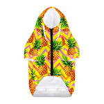 Pastel Zig Zag Pineapple Pattern Print Dog Zip Up Hoodie