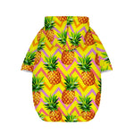 Pastel Zig Zag Pineapple Pattern Print Dog Zip Up Hoodie