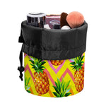 Pastel Zig Zag Pineapple Pattern Print Drawstring Makeup Bag