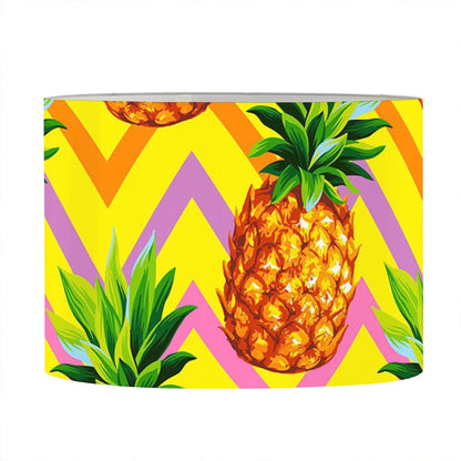 Pastel Zig Zag Pineapple Pattern Print Drum Lamp Shade