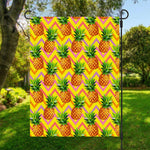 Pastel Zig Zag Pineapple Pattern Print Garden Flag