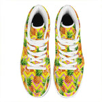 Pastel Zig Zag Pineapple Pattern Print High Top Leather Sneakers