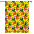 Pastel Zig Zag Pineapple Pattern Print House Flag