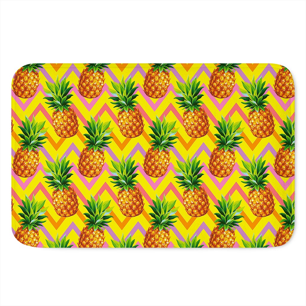 Pastel Zig Zag Pineapple Pattern Print Indoor Door Mat