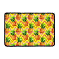 Pastel Zig Zag Pineapple Pattern Print Kitchen Mat