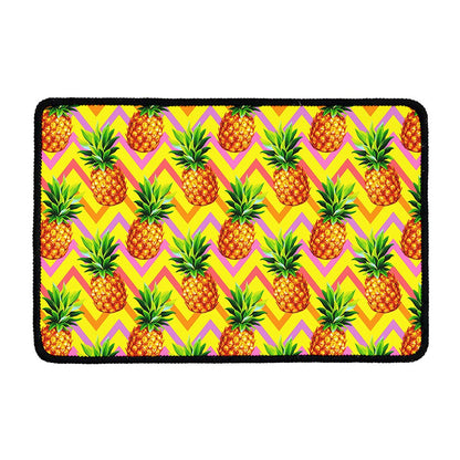 Pastel Zig Zag Pineapple Pattern Print Kitchen Mat