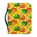 Pastel Zig Zag Pineapple Pattern Print Leather Bible Cover