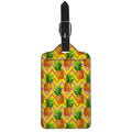 Pastel Zig Zag Pineapple Pattern Print Luggage Tag