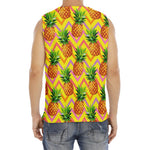 Pastel Zig Zag Pineapple Pattern Print Men's Fitness Tank Top