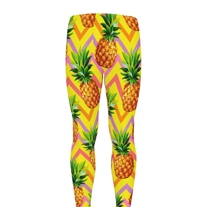 Pastel Zig Zag Pineapple Pattern Print Men's leggings