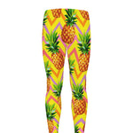 Pastel Zig Zag Pineapple Pattern Print Men's leggings