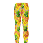 Pastel Zig Zag Pineapple Pattern Print Men's leggings