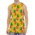 Pastel Zig Zag Pineapple Pattern Print Men's Muscle Tank Top