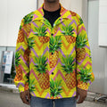 Pastel Zig Zag Pineapple Pattern Print Men's Shirt Jacket