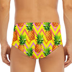 Pastel Zig Zag Pineapple Pattern Print Men's Triangle Swim Briefs